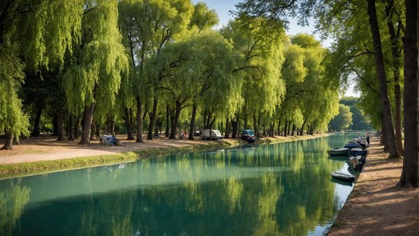 Le lac de la thésauque, un camping proche du canal du midi